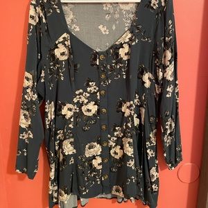 Plus size flow shirt